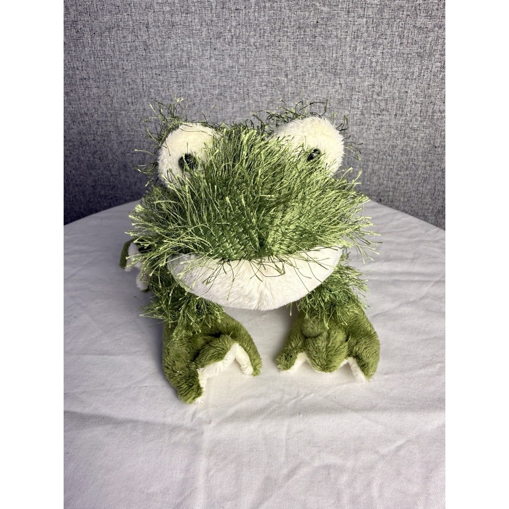 GANZ WEBKINZ Shaggy Green White Smal Frog HM001-‎ Retired